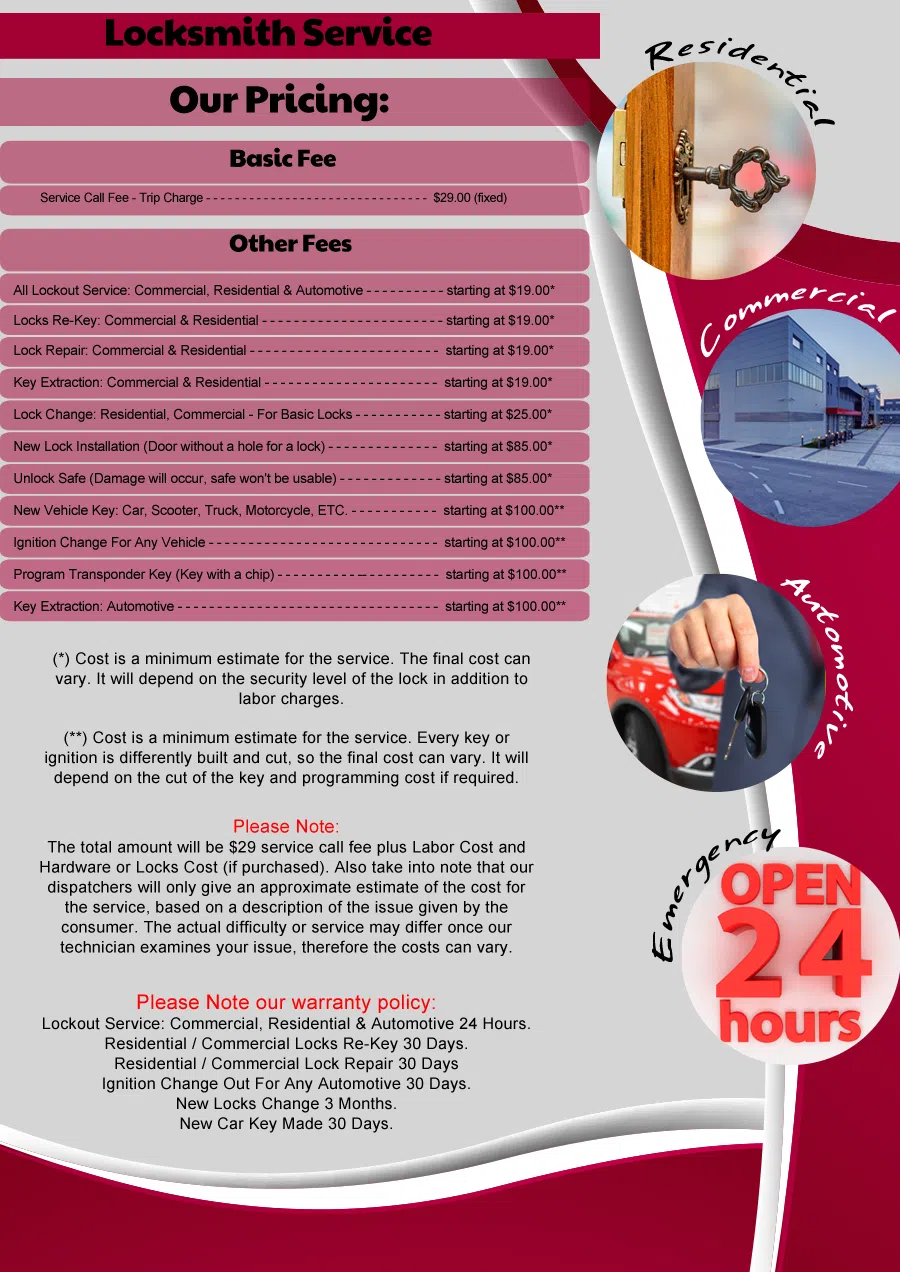 Los Angeles Super Locksmith, Los Angeles, CA 310-736-9264 - pricing-9